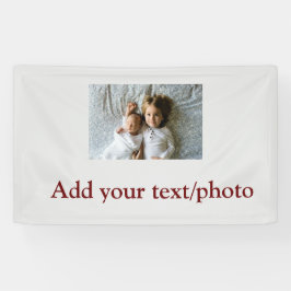 eenvoudige minimale VOEG UW FOTO TEKST KERSTMIS Ba Spandoek