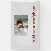 eenvoudige minimale VOEG UW FOTO TEKST KERSTMIS Ba Spandoek (Verticaal)