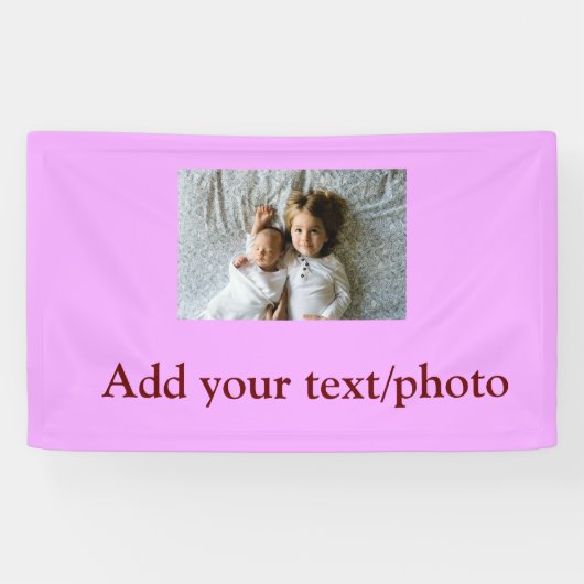 eenvoudige minimale VOEG UW FOTO TEKST KERSTMIS Ba Spandoek (Horizontaal)