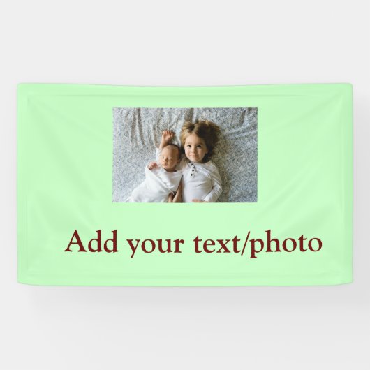 eenvoudige minimale VOEG UW FOTO TEKST KERSTMIS Ba Spandoek (Horizontaal)