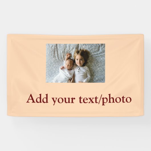 eenvoudige minimale VOEG UW FOTO TEKST KERSTMIS Ba Spandoek (Horizontaal)