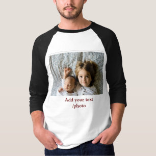 eenvoudige minimale VOEG UW FOTO TEKST KERSTMIS T T-shirt
