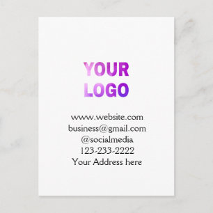 eenvoudige minimale voeg uw logo/ontwerp hier teks briefkaart