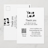 eenvoudige minimale voeg uw logo/ontwerp hier teks briefkaart (Voorkant / Achterkant)