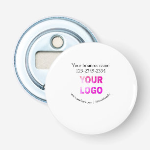 eenvoudige minimale voeg uw logo/ontwerp hier teks button flesopener