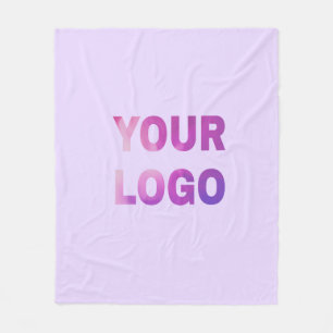 eenvoudige minimale voeg uw logo/ontwerp hier teks fleece deken