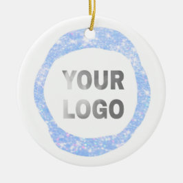 eenvoudige minimale voeg uw logo/ontwerp hier teks keramisch ornament