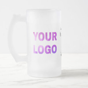 eenvoudige minimale voeg uw logo/ontwerp hier teks matglas bierpul