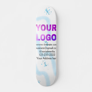 eenvoudige minimale voeg uw logo/ontwerp hier teks persoonlijk skateboard