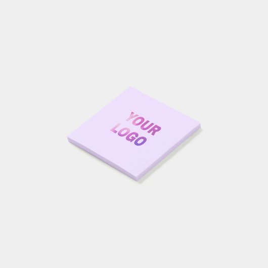 eenvoudige minimale voeg uw logo/ontwerp hier teks post-it® notes (Schuin)