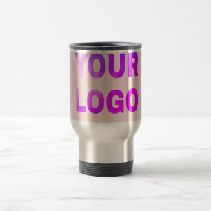 eenvoudige minimale voeg uw logo/ontwerp hier teks reisbeker