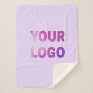 eenvoudige minimale voeg uw logo/ontwerp hier teks sherpa deken