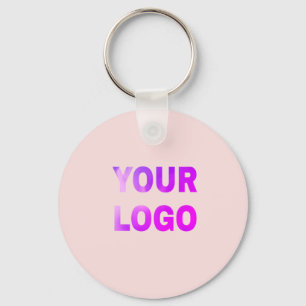 eenvoudige minimale voeg uw logo/ontwerp hier teks sleutelhanger
