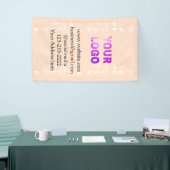 eenvoudige minimale voeg uw logo/ontwerp hier teks spandoek (Beurs)