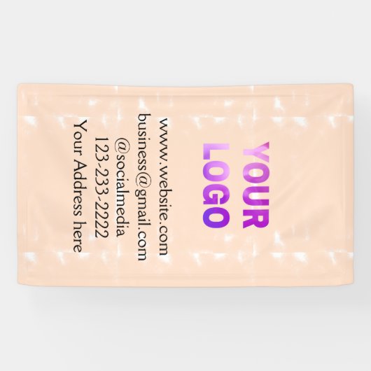 eenvoudige minimale voeg uw logo/ontwerp hier teks spandoek (Horizontaal)