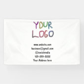 eenvoudige minimale voeg uw logo/ontwerp hier teks spandoek (Horizontaal)