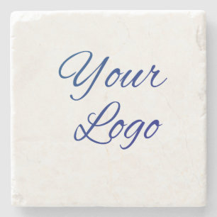 eenvoudige minimale voeg uw logo/ontwerp hier teks stenen onderzetter