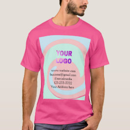 eenvoudige minimale voeg uw logo/ontwerp hier teks t-shirt