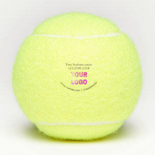 eenvoudige minimale voeg uw logo/ontwerp hier teks tennisballen