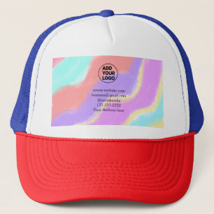eenvoudige minimale voeg uw logo/ontwerp hier teks trucker pet