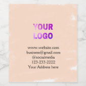 eenvoudige minimale voeg uw logo/ontwerp hier teks wijn etiket (Enkel label)