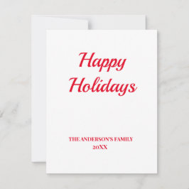 Eenvoudige minimale voeg uw logo tekst naam toe feestdagenkaart