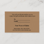 eenvoudige minimale voeg uw naam tekst adres logo  visitekaartje (Achterkant)