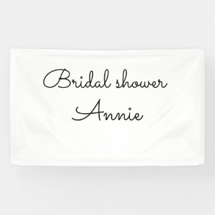 eenvoudige minimale voeg uw naam tekst bruidsdouch spandoek