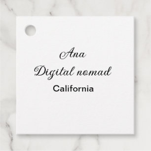Eenvoudige minimale voeg uw naam tekst plaats cali bedankjes labels