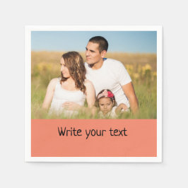 eenvoudige minimale voeg uw tekst foto kerst n servet