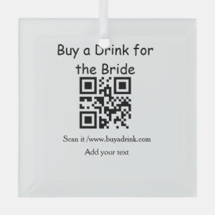 Eenvoudige minimale vrijgezellenfeest drankje voor glas ornament