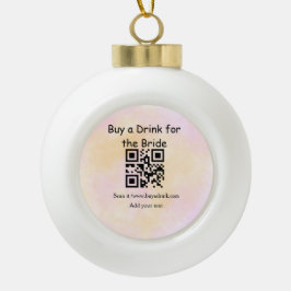 Eenvoudige minimale vrijgezellenfeest drankje voor keramische bal ornament
