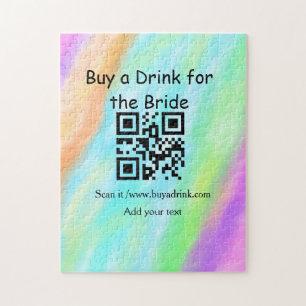 Eenvoudige minimale vrijgezellenfeest drankje voor legpuzzel