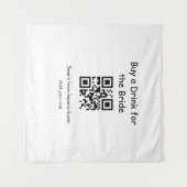 Eenvoudige minimale vrijgezellenfeest koop een bru wandkleed (Voorkant (horizontaal))