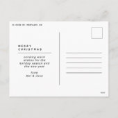 Eenvoudige minimale vrolijke kerst multi foto feestdagenkaart (Achterkant)