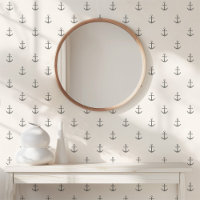 Eenvoudige minimale Waterverf Ankers Nautical Grey