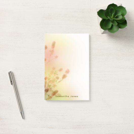 Eenvoudige minimale Waterverf Bloemen Post-it® Notes (Kantoor)