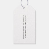 Eenvoudige minimale Waterverf dennenappels Cadeaulabel (Achterkant)