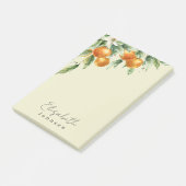 Eenvoudige minimale Waterverf van citrus en groen Post-it® Notes (Schuin)