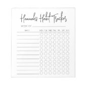 Eenvoudige minimale wekelijkse Habitattracker Notitieblok (Voorkant)