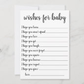 Eenvoudige minimale wensen | Moderne Keepsake Kaar Kaart (Voorkant)