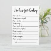 Eenvoudige minimale wensen | Moderne Keepsake Kaar Kaart (Staand voorkant)