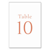 Eenvoudige minimale witte citrus Grove tafelnummer (Achterkant)