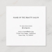 Eenvoudige minimale witte en zwarte schoonheidssal afsprakenkaartje (Achterkant)