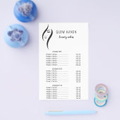 Eenvoudige minimale witte en zwarte schoonheidssal flyer (Enkel)