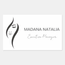 Eenvoudige minimale witte en zwarte schoonheidssal