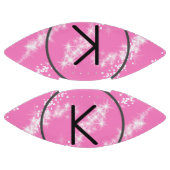 eenvoudige minimale witte monogram roze glitter wa american football (Panelen)