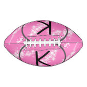 eenvoudige minimale witte monogram roze glitter wa american football (Voorkant)