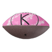 eenvoudige minimale witte monogram roze glitter wa american football (Gedraaid 270)