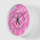eenvoudige minimale witte monogram roze glitters w (Hoek)